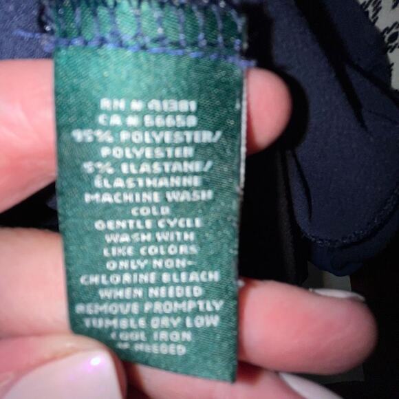 Lauren Ralph Lauren navy button up tunic medium - Picture 5 of 5